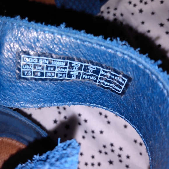 ✨ugg✨ BLUE SUEDE SANDAL - Picture 6 of 8